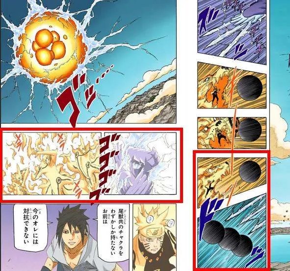 火影忍者漫画的第696话《鸣人与佐助③》里面的这一幅图我丝毫没看懂，求讲解一下。