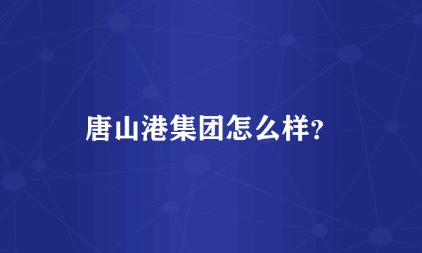 唐山港集团怎么样？