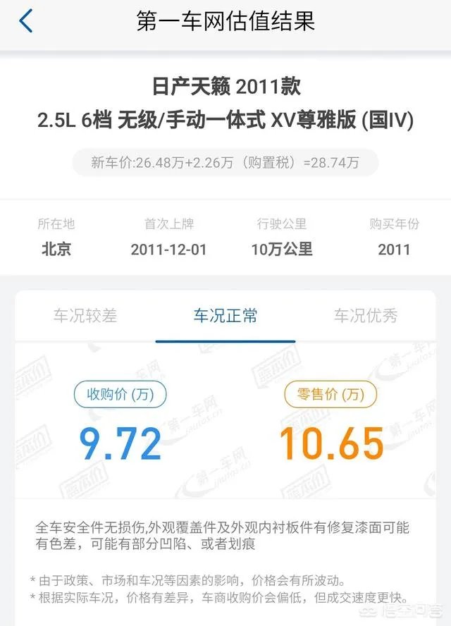 19年天籁3万公里值多少钱