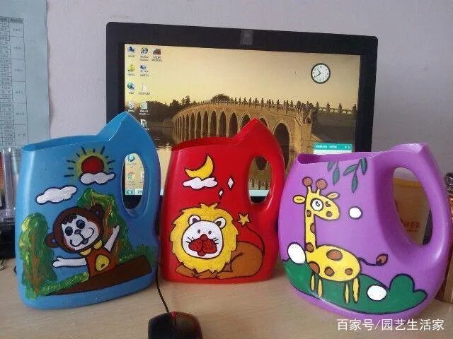 洗衣液瓶子做花盆制作方法图片