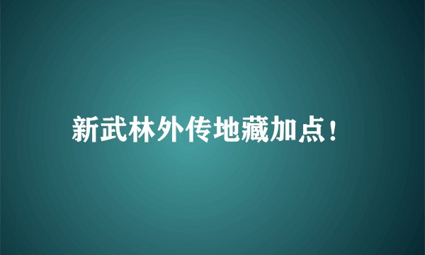新武林外传地藏加点！