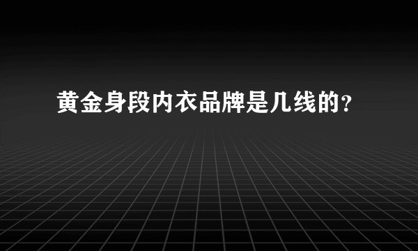 黄金身段内衣品牌是几线的？