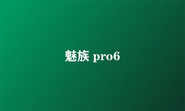 魅族 pro6