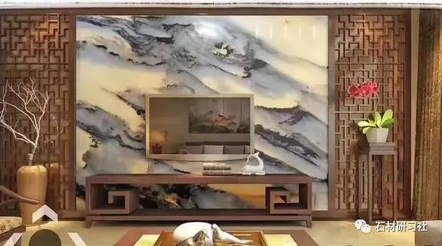 山水画大理石背景如何搭配设计？看案例