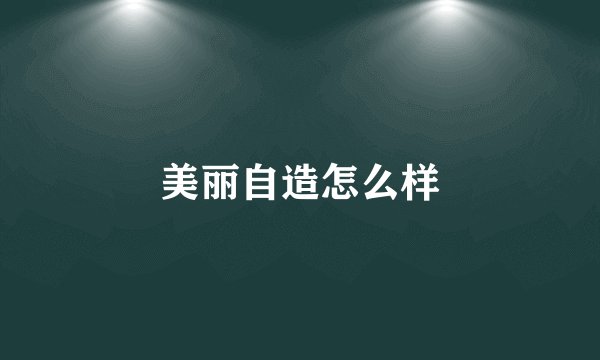 美丽自造怎么样
