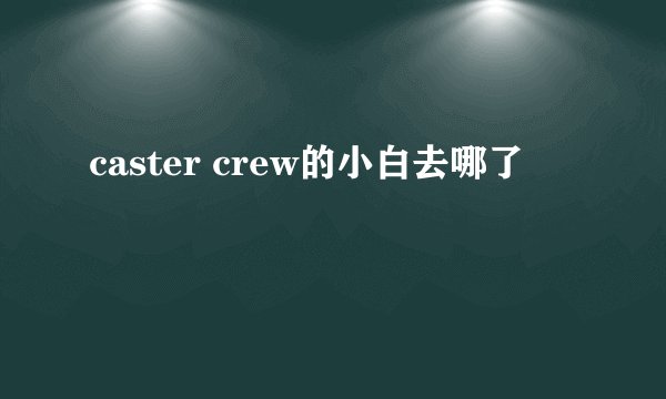 caster crew的小白去哪了