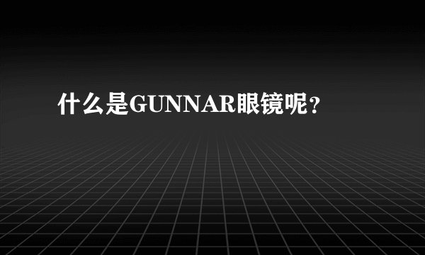 什么是GUNNAR眼镜呢？