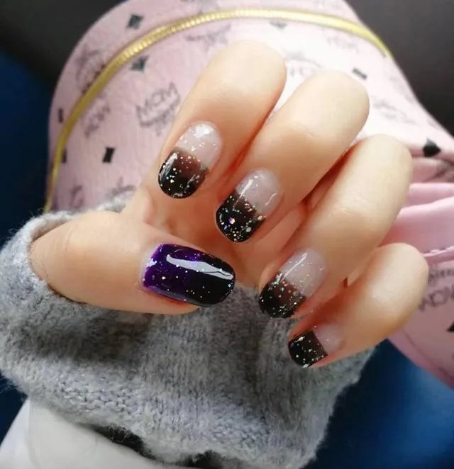 指甲短小美甲好看图片 短小指甲美甲图片