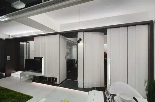 隐形门电视背景墙效果图 隐形门电视背景墙一体化设计