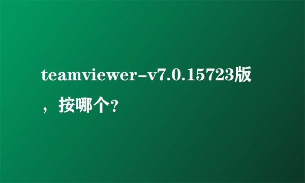 teamviewer-v7.0.15723版，按哪个？