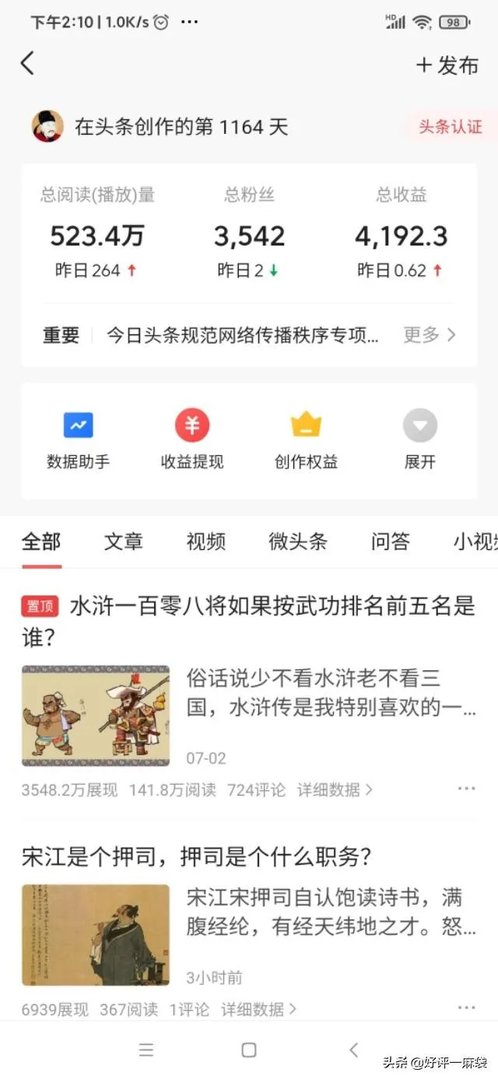 你使用头条是以休闲娱乐为主，还是注重收益为重，说说你的看法？