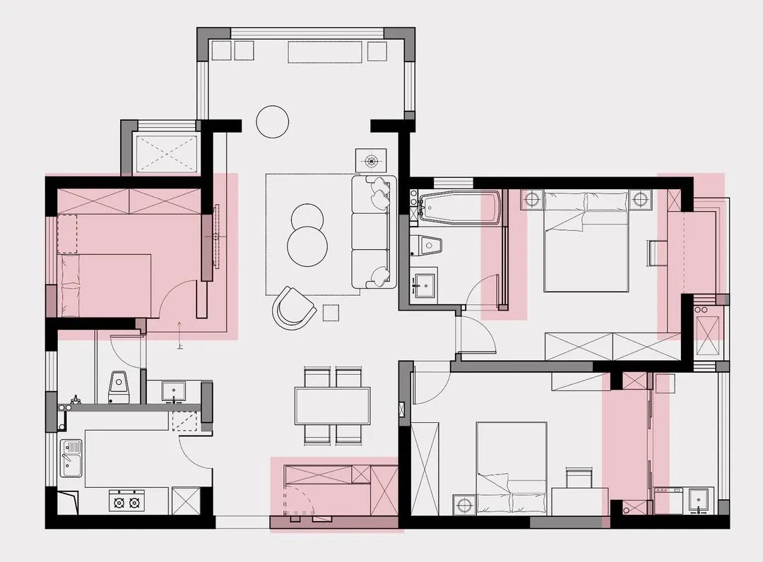 《港台风》138㎡三口之家