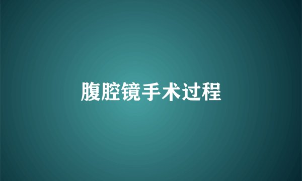 腹腔镜手术过程