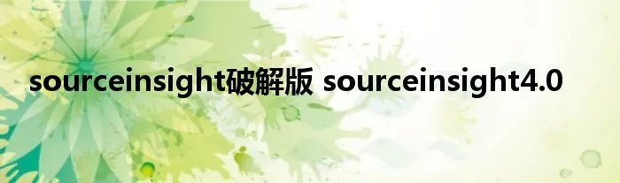 sourceinsight破解版 sourceinsight4.0