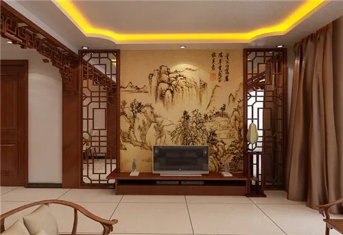 中式客厅隔断效果图   最美中式客厅隔断完美诠释中国风