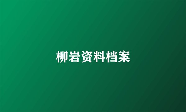 柳岩资料档案