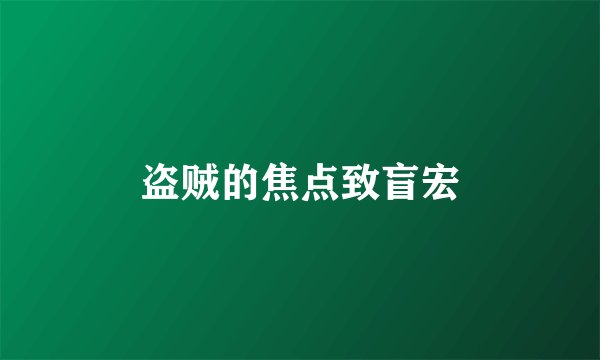 盗贼的焦点致盲宏