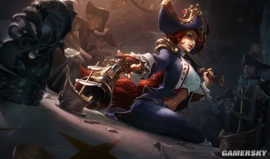 《英雄联盟》厄运小姐6张原画更新 黑丝长腿更显诱惑