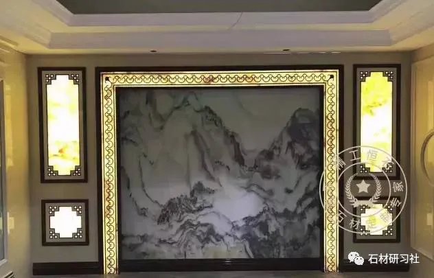 山水画大理石背景如何搭配设计？看案例