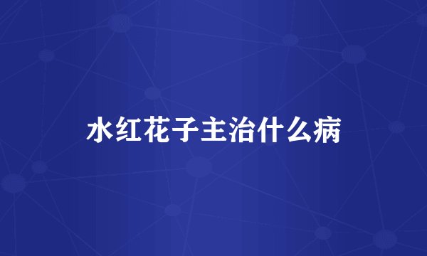 水红花子主治什么病