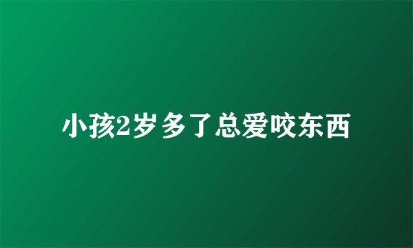 小孩2岁多了总爱咬东西