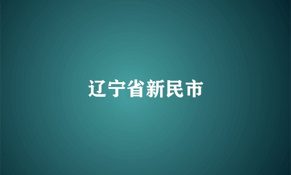 辽宁省新民市