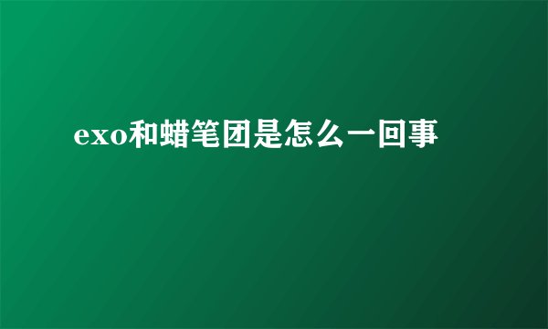 exo和蜡笔团是怎么一回事