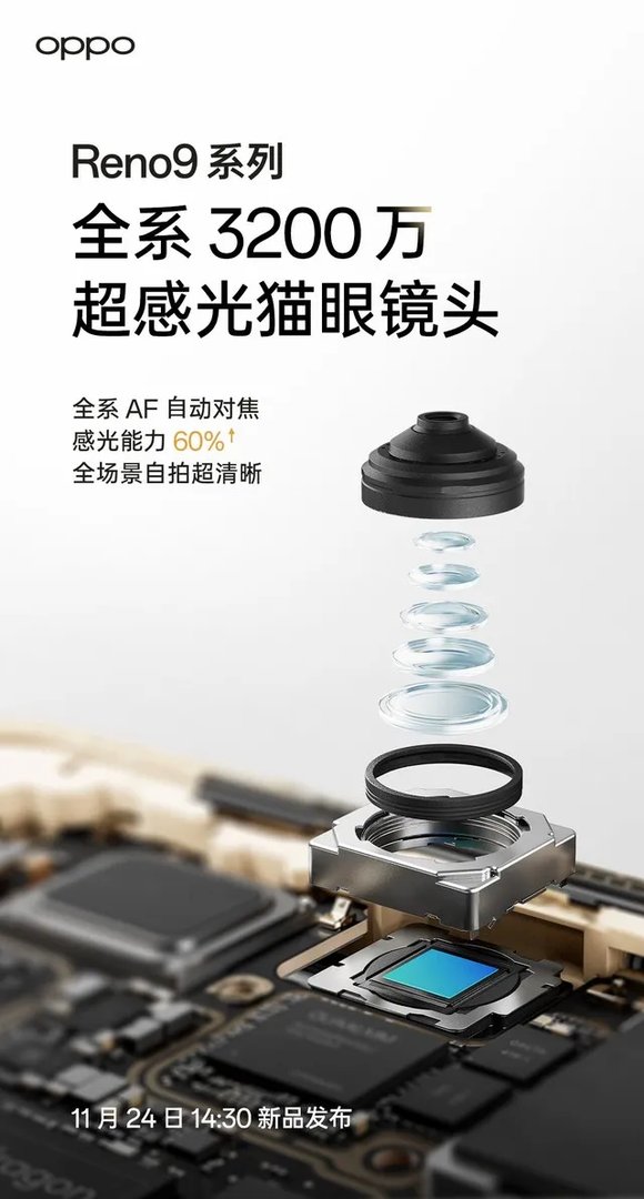 OPPO Reno9系列搭载5000万像素 双芯人像摄影系统