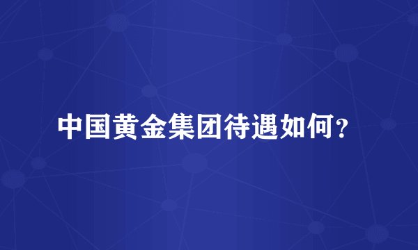 中国黄金集团待遇如何？