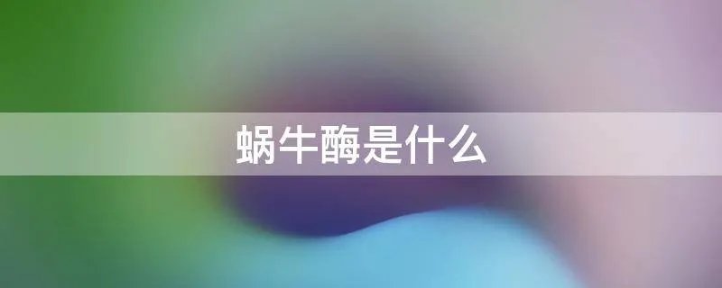 蜗牛酶是什么