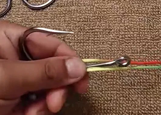 怎么绑鱼钩图解