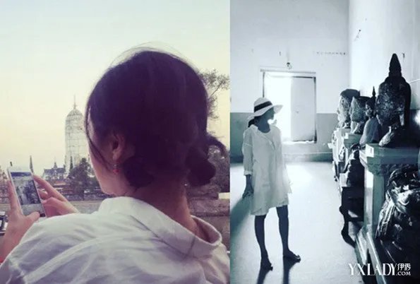 徐静蕾穿白裙出游吸晴文艺青年的生活写照