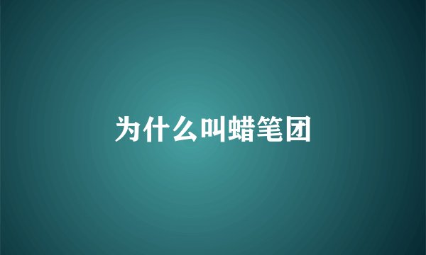 为什么叫蜡笔团