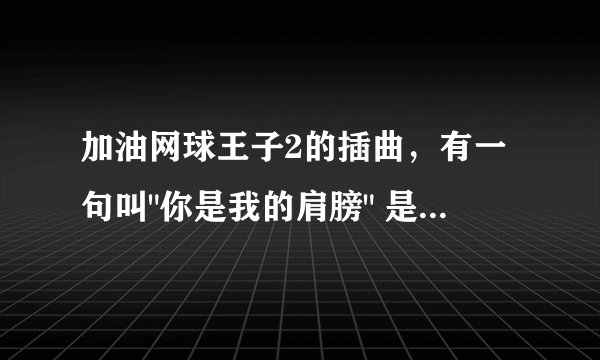 加油网球王子2的插曲，有一句叫
