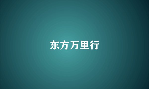 东方万里行