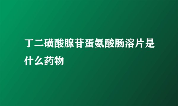 丁二磺酸腺苷蛋氨酸肠溶片是什么药物