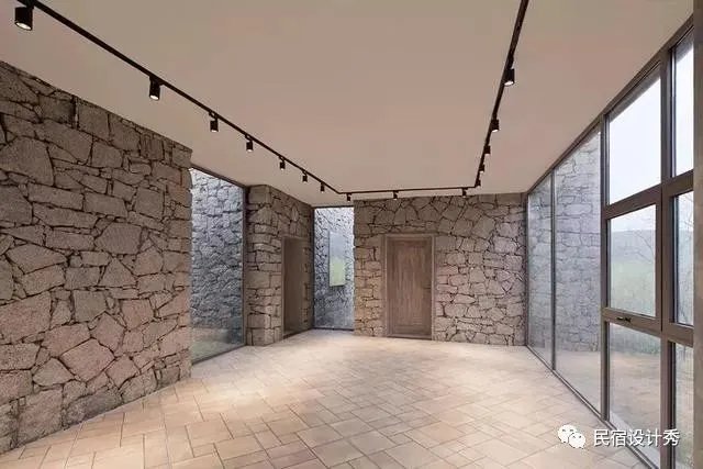 方整简洁，质感粗粝的土红色“盒子”