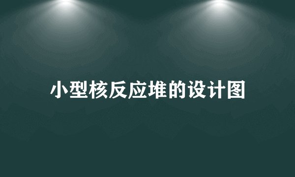 小型核反应堆的设计图