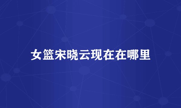 女篮宋晓云现在在哪里