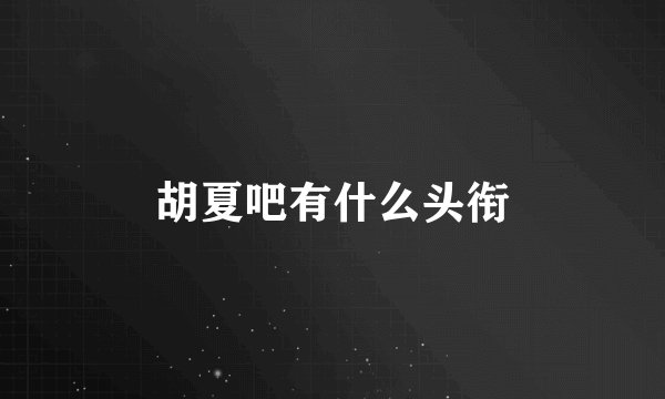 胡夏吧有什么头衔