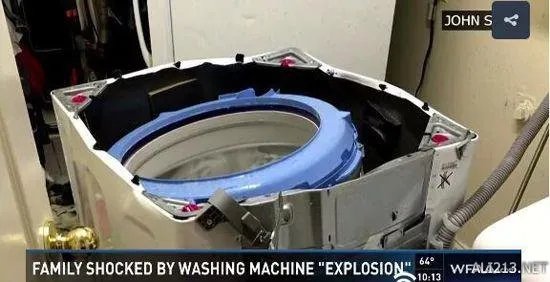 炸上瘾了？三星洗衣机爆炸惊动美国政府 犹如战争现场
