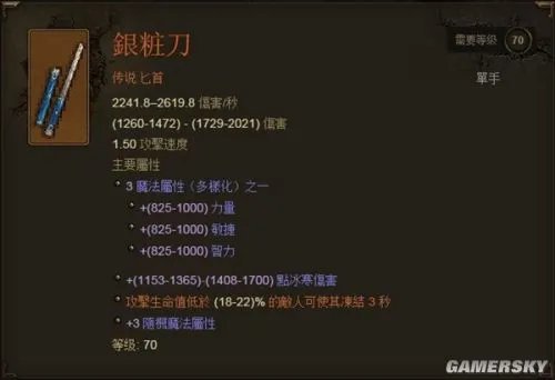 暗黑3银妆刀怎么样 银妆刀好用吗