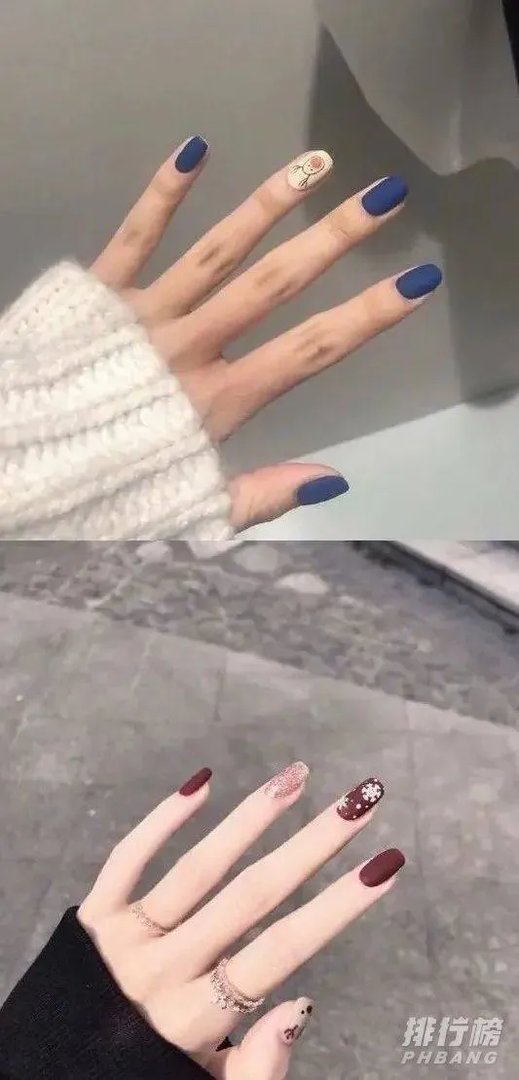2020秋冬美甲最新款图片_美甲图片2020新款式秋冬显白