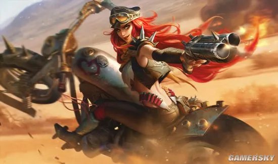 《英雄联盟》厄运小姐6张原画更新 黑丝长腿更显诱惑