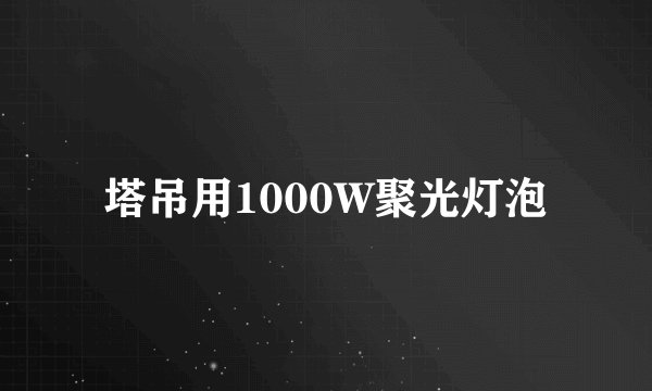 塔吊用1000W聚光灯泡