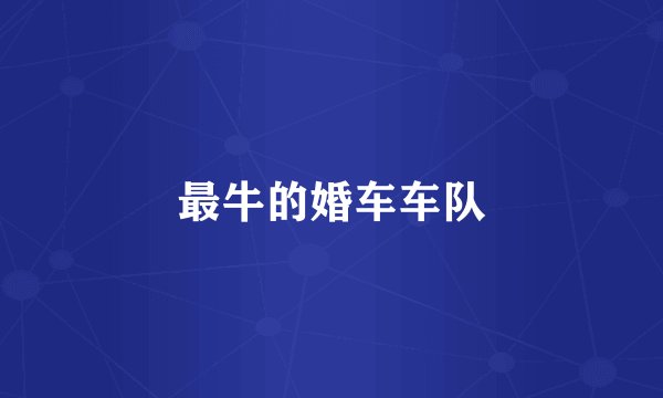 最牛的婚车车队