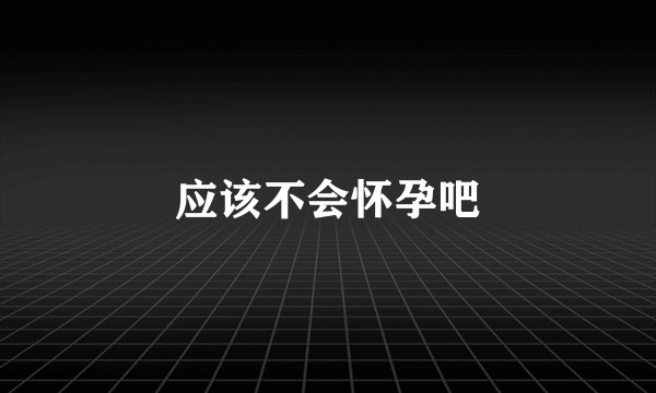 应该不会怀孕吧