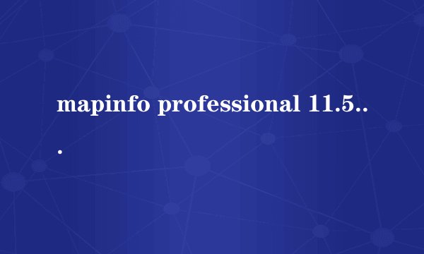 mapinfo professional 11.5怎么安装