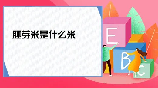 胚芽米是什么米