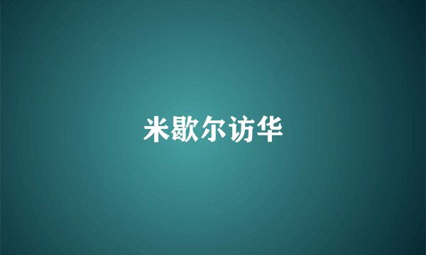 米歇尔访华